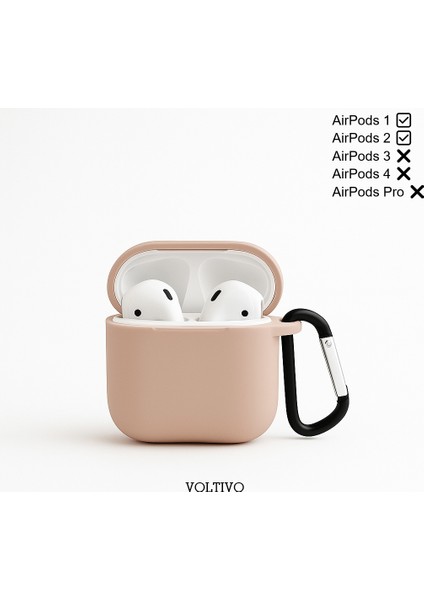 Airpods 1. Nesil ve 2. Nesil Uyumlu Renkli Kir Tutmaz Silikon Kancalı Kılıf modelleri