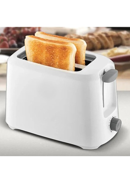 Iki Dilim Ekmek Kızartma Makinesi, Beyaz, Şık ve Pratik Kullanım