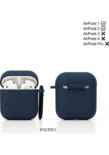 Airpods 1. Nesil ve 2. Nesil Uyumlu Renkli Kir Tutmaz Silikon Kancalı Kılıf fiyatları