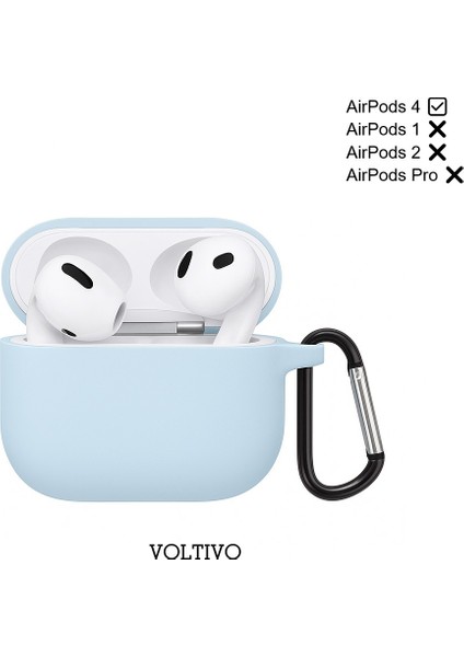Airpods 4. Nesil Uyumlu Renkli Kir Tutmaz Silikon Kancalı Kılıf modelleri