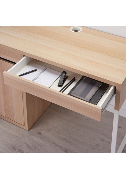 Çalışma Masası, Ağartılmış Meşe Görünümlü, 105X50 cm modelleri