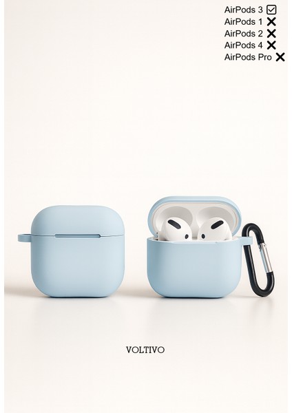Airpods 3. Nesil Uyumlu Renkli Kir Tutmaz Silikon Kancalı Kılıf fiyatları