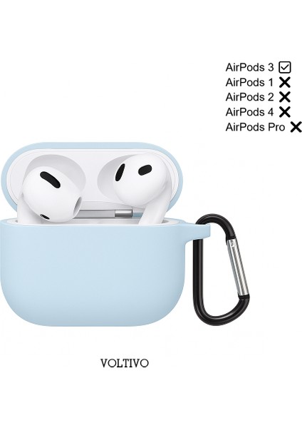 Airpods 3. Nesil Uyumlu Renkli Kir Tutmaz Silikon Kancalı Kılıf modelleri