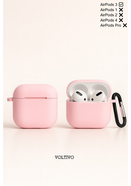 Airpods 3. Nesil Uyumlu Renkli Kir Tutmaz Silikon Kancalı Kılıf fiyatları
