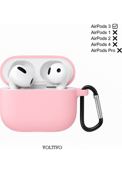 Airpods 3. Nesil Uyumlu Renkli Kir Tutmaz Silikon Kancalı Kılıf modelleri