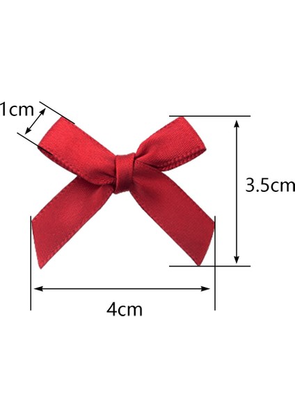 Hazır Fiyonk Sade Minik Saten Kurdele 1 cm 100 Adet