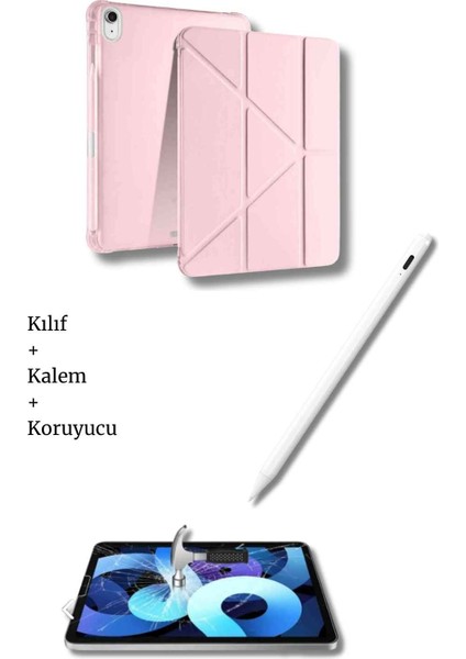 iPad A16 11. Nesil ve 10. Nesil A3355 A2757 Uyumlu Tablet Kılıfı Tablet Kalemi Ekran Koruyucu Set