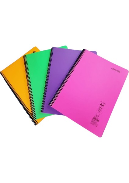 My Note A4 Pp Kapak Flex Neon Spiralli Çizgisiz Defter 80 Yaprak modelleri
