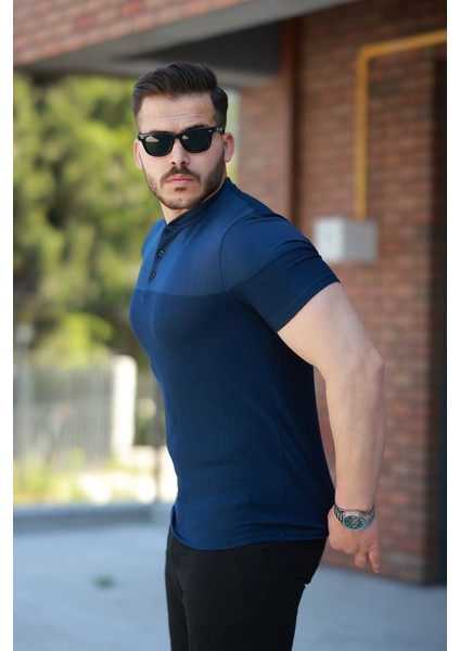 Erkek Hakim Yakalı Kısa Kollu Pamuklu T-Shirt fiyatları