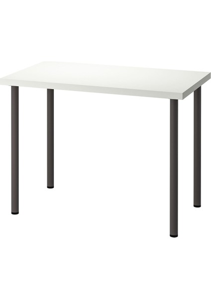 Çalışma Masası, Beyaz-Koyu Gri, 100X60 cm