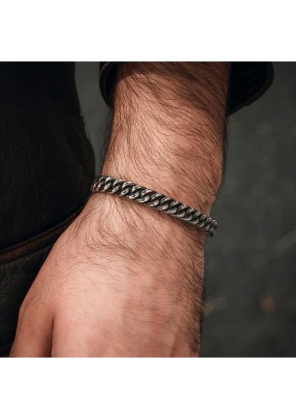 925 Ayar Gümüş Kalın Burgu Zincir Model Açık Cuff Ayarlanabilir Erkek Bileklik fırsatları