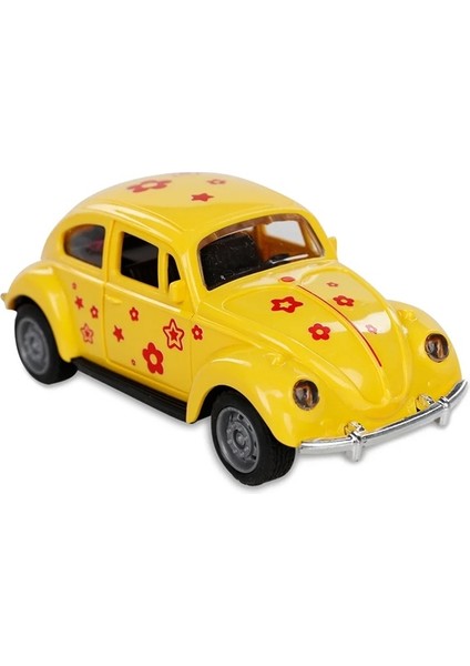 Sürtmeli Desenli Kaplumbağa Araba Vosvos Araba 12 cm Sarı