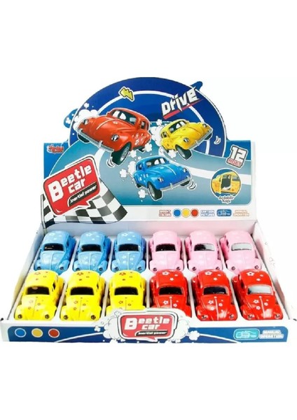 Sürtmeli Desenli Kaplumbağa Araba Vosvos Araba 12 cm Sarı fiyatları