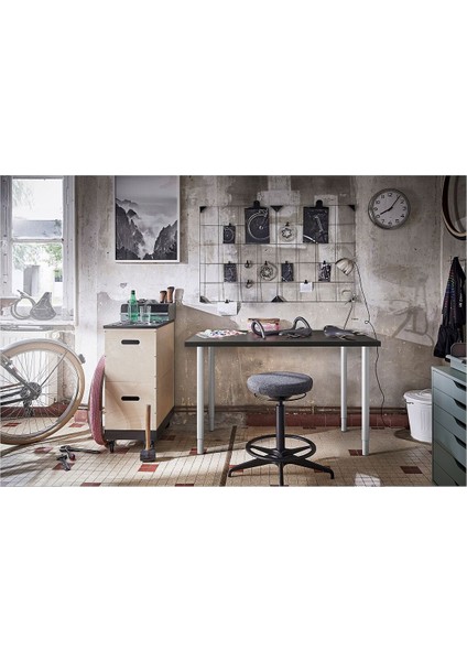 Çalışma Masası, Koyu Gri-Beyaz, 100X60 cm fırsatları