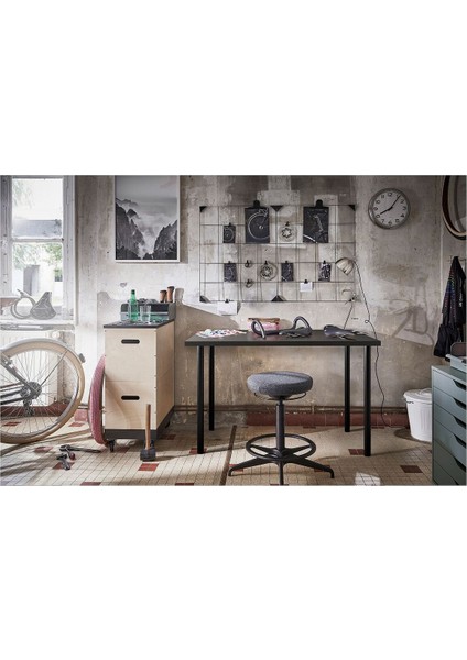 Çalışma Masası, Koyu Gri-Siyah, 100X60 cm fiyatları
