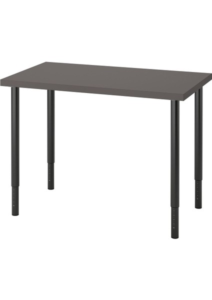 Çalışma Masası, Koyu Gri-Siyah, 100X60 cm
