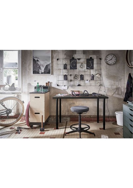 Çalışma Masası, Koyu Gri-Siyah, 100X60 cm fırsatları