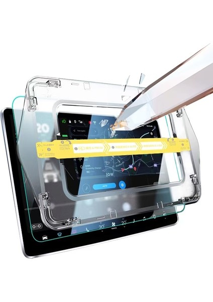 Byd 15.6" Araç Multimedya Ekran Koruyucu Uygulama Aparatlı Premium Temperli Cam Ekran Koruyucu modelleri