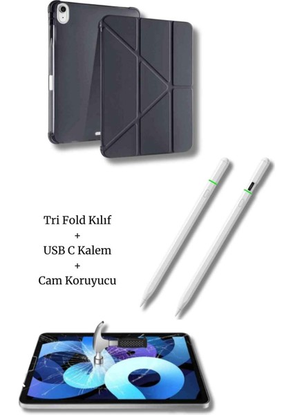 iPad A16 11. ve 10. Nesil ile Uyumlu A3355 A2757 Premium 3’lü Tablet Aksesuar Seti