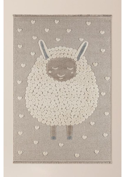 Yeni Sezon Mouton Halı - Bej - 120X180 cm - Bej