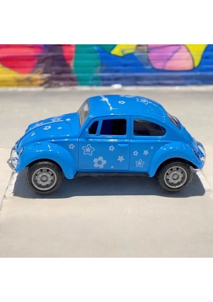 Sürtmeli Desenli Kaplumbağa Araba Vosvos Araba 12 cm Mavi fiyatları