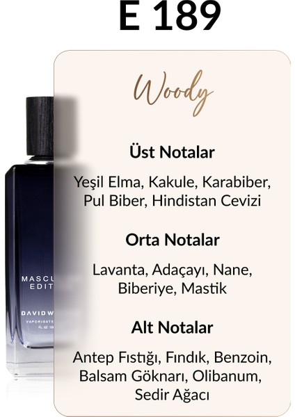 E189 Nite 100 ml Erkek Parfüm | Woody fiyatları