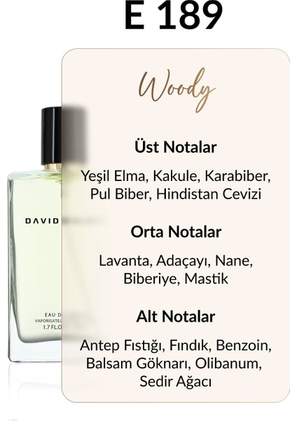 E189 Nite 50 ml Erkek Parfüm | Woody fiyatları