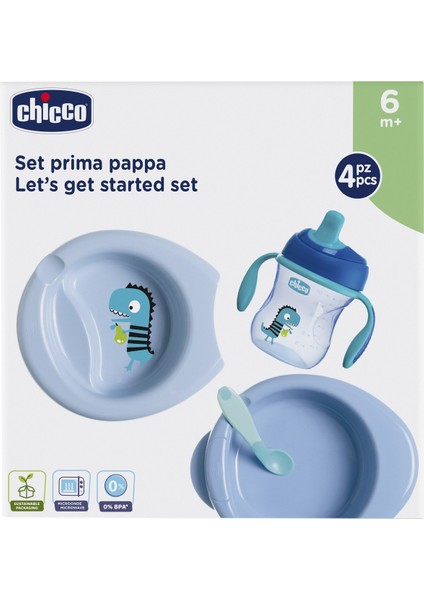 Chicco 4 Parça Beslenme Seti +6 Ay - Erkek