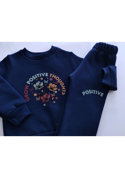Kız Çocuk Üç Iplik Şardonlu 2’li Takım | Sweatshirt & Eşofman Altı | Çiçek Baskılı indirimleri