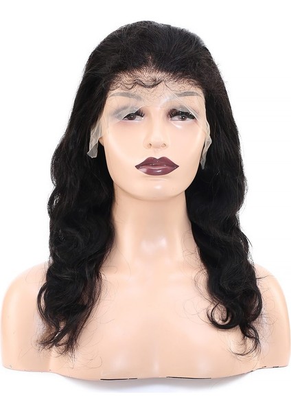 Front Lace Gerçek Tül Peruk Dalgalı / Doğal / 55/60 cm
