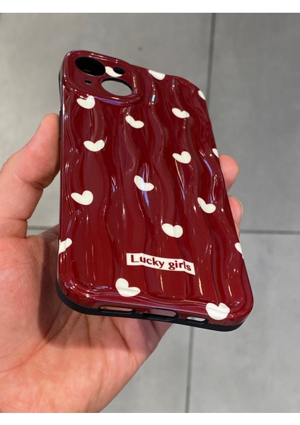 Iphone 13 ve 14 Uyumlu Kalp Desenli Lucky Girls Silikon Kılıf modelleri