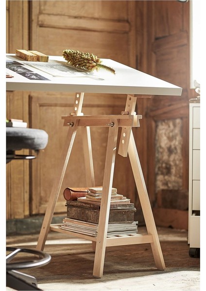 Çalışma Masası, Beyaz-Huş, 140X60 cm modelleri