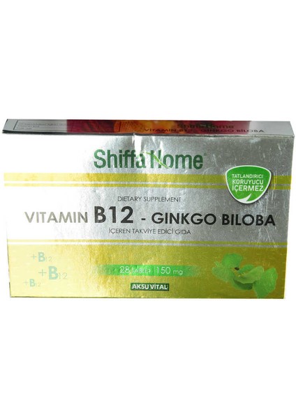 Shiffa Home Vitamin B12-GINKGO Biloba 28 Tablet 150 Mg fiyatları
