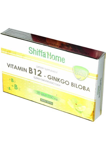 Shiffa Home Vitamin B12-GINKGO Biloba 28 Tablet 150 Mg modelleri