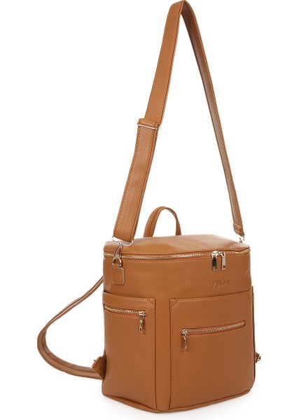 Soho Deri Bebek Bakım Çantası Taba