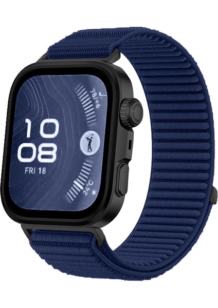 Huawei Watch Fit 3 ile Uyumlu Wave Desen Hasır Örgü Cırtlı Kordon Kayış - FC1127