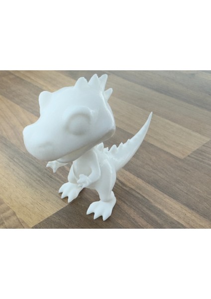 Minik Dinazor Oyuncak 10 cm 2 Adet Beyaz Renk Doğal Pla Malzeme
