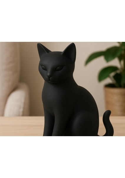 Kedi Heykeli Ev Dekerasyon Dekoru Karbon Malzeme