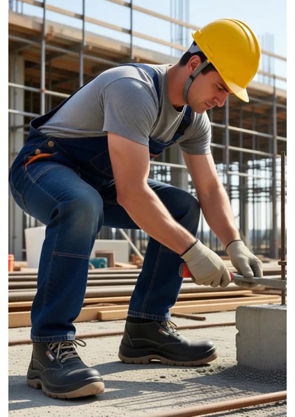 Kompozit Burunlu Su Geçirmez Iş Botu Mekap Pontiac Atp Cilt Deri Çelik Kaymaz Suya