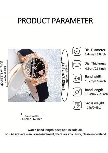 Kadın Kol Saati ve Bileklik Seti - Siyah Rose Gold fiyatları