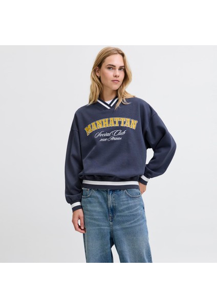 Kadin V Yaka Sweatshirt - Callie