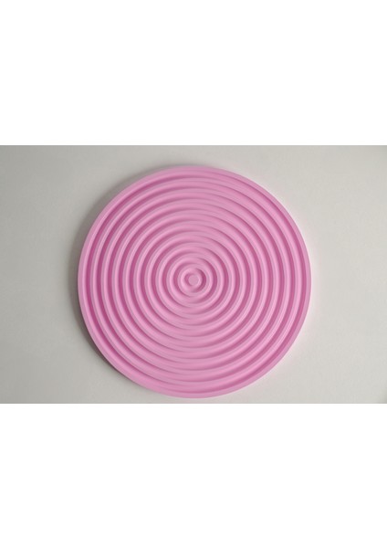 Spiral Formlu Dekoratif Sunum Tabağı | Lunapark Pembesi