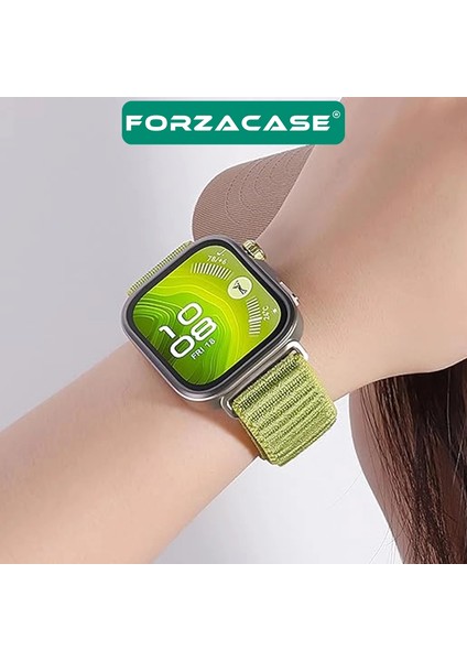 Huawei Watch Fit 4 / Fit 4 Pro ile Uyumlu Wave Desen Hasır Örgü Cırtlı Kordon Kayış - FC1127 fırsatları