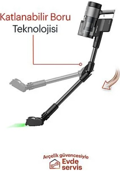 Grundıg Vcp 8331 Pro Kablosuz Şarjlı Dikey Süpürge Siyah Gümüş 60 Dakika Pil Ömrü