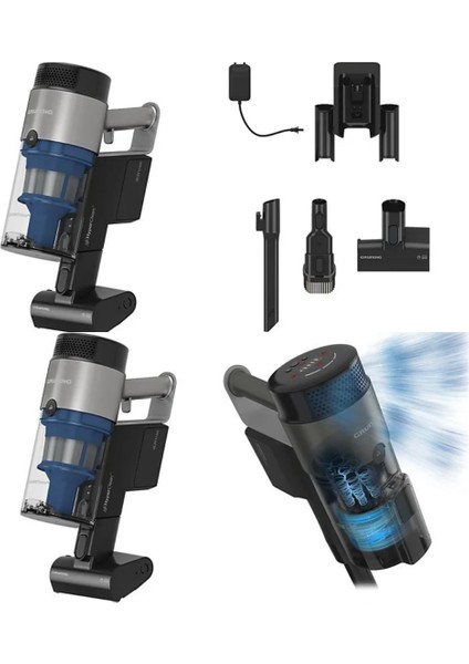 Grundıg Vcp 8331 Pro Kablosuz Şarjlı Dikey Süpürge Siyah Gümüş 60 Dakika Pil Ömrü