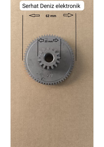 National MK-G1800P Kıyma Makinesi Orta Dişli Yedek Parça – 62 mm Dış Çap / 25 mm Orta Çap – Uyumlu Dişli