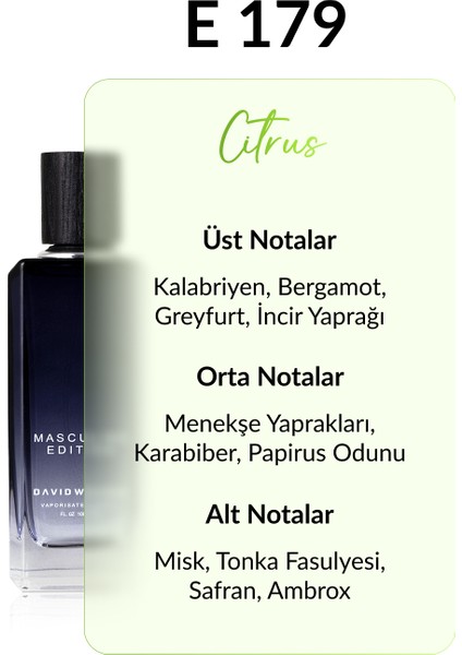 E179 Robin 100 ml Erkek Parfüm | Citrus fiyatları