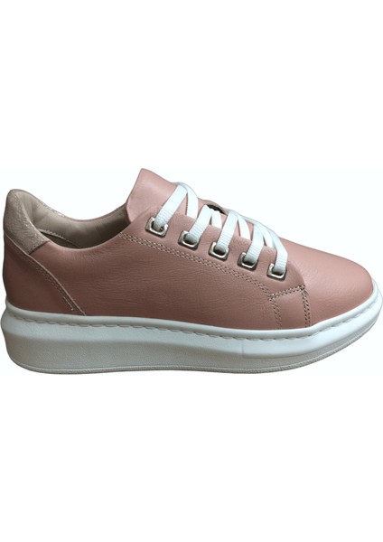 2010 Womenly Style Pudra Kadın Günlük Ayakkabı % 100 Hakiki Deri
