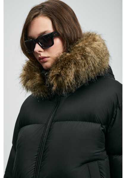 Sunshıne Kaz Tüyü Kadın Mont Siyah indirimleri