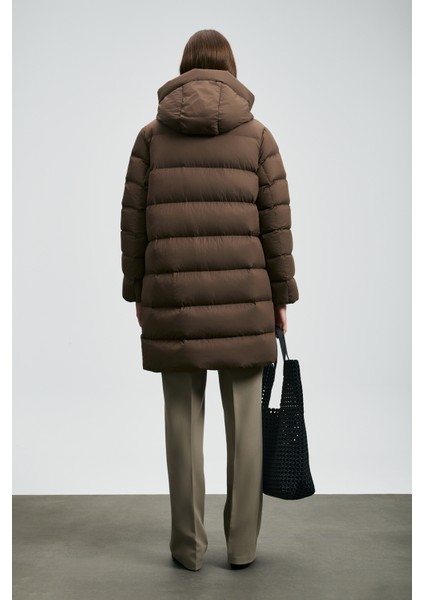 Olıvıa Kaz Tüyü Kadın Mont Siyah